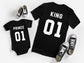 King Queen Prince Princess Matching Family T-Shirts - Daddy Daughter Matching Shirts - New Baby Twin Shirts - Matching Family Set