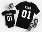 King And Prince T-Shirt Set - Father and Son Matching Shirts And Baby Grow- Daddy And Son TShirts - New Dad Baby Gift