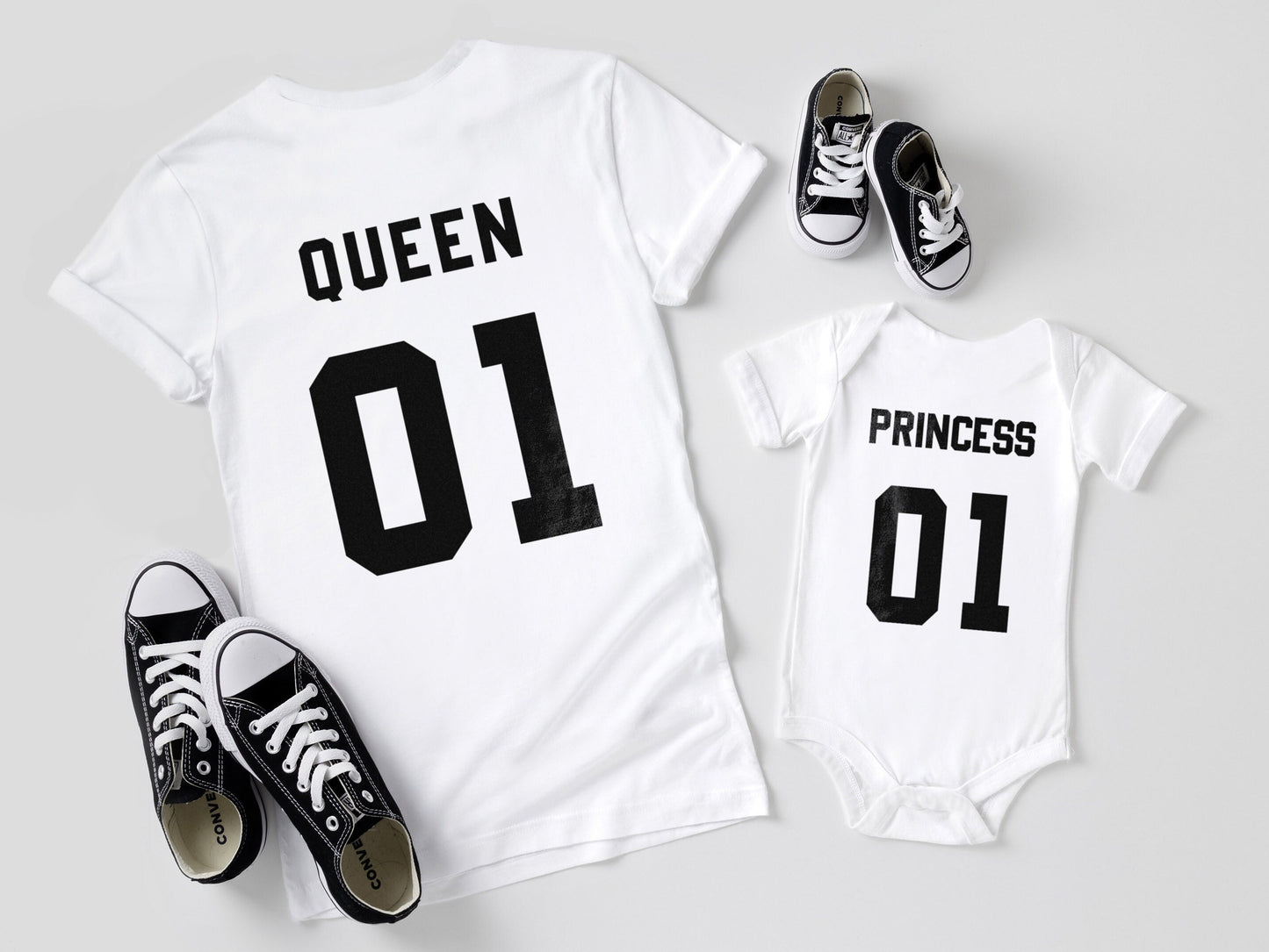 King Queen Prince Princess Matching Family T-Shirts - Daddy Daughter Matching Shirts - New Baby Twin Shirts - Matching Family Set