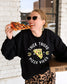 Pizza Sweatshirt - Thick Thighs Pizza Vibes Womens Sweatshirt