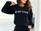 Dead Tired Sweatshirt - Tired Goth Sweatshirt - Goth Aesthetic Crew Neck Sweatshirt - Black Gothic Sweater