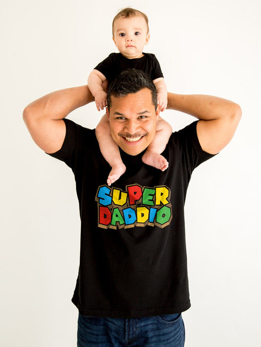 Super Daddio Shirt - Super Dadio T-Shirt - Gamer Dad Shirt - Super Daddy Shirt - Gamer Daddy Father's Day Shirt - Super Dad Shirt