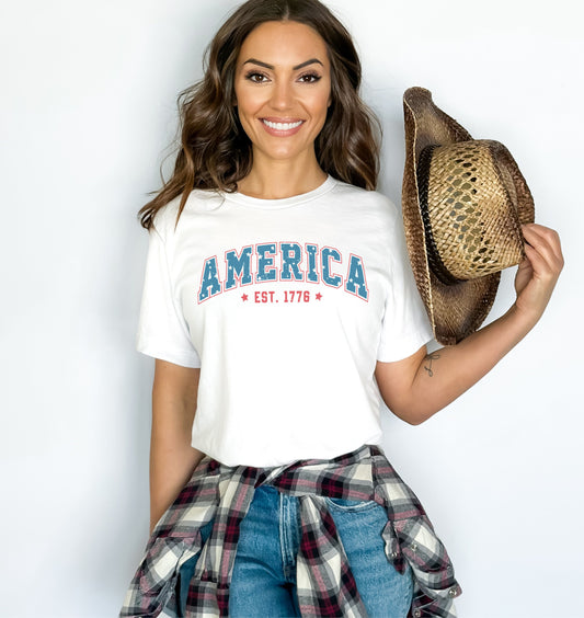 Patriotic America Shirt - 4th Of July T-Shirt - Distressed American Shirt - American Stars And Stripes Shirt - Fourth of July TShirt