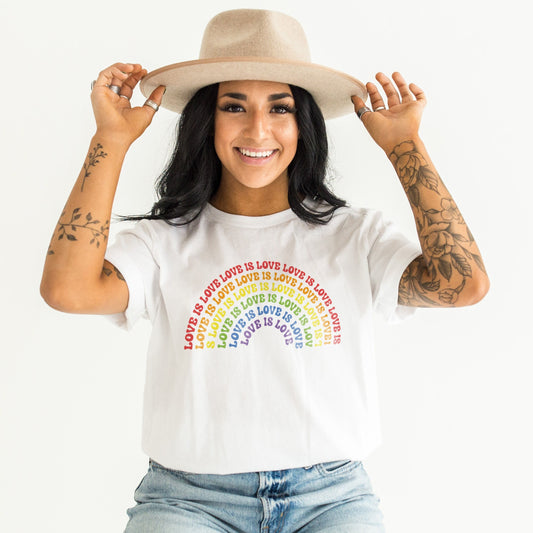 Pride Rainbow T-Shirt - Retro Pride Shirt - Love is Love TShirt - Gay Pride Shirt - LGBT T-Shirt - Pride Month Shirt