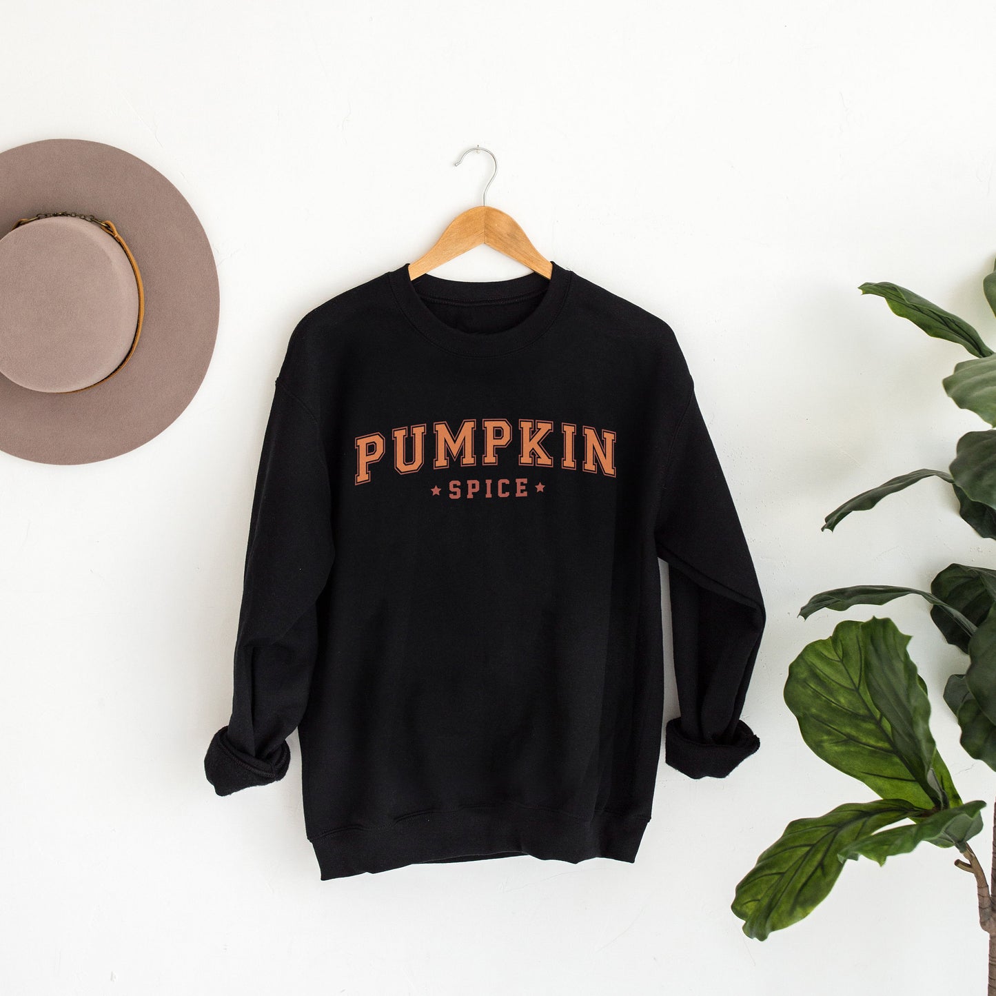 Pumpkin Spice Sweatshirt - Womens Autumn Sweatshirt - Halloween Shirt - Fall Pumpkin University Sweater - Orange Pumpkin Varsity Sweatshirt