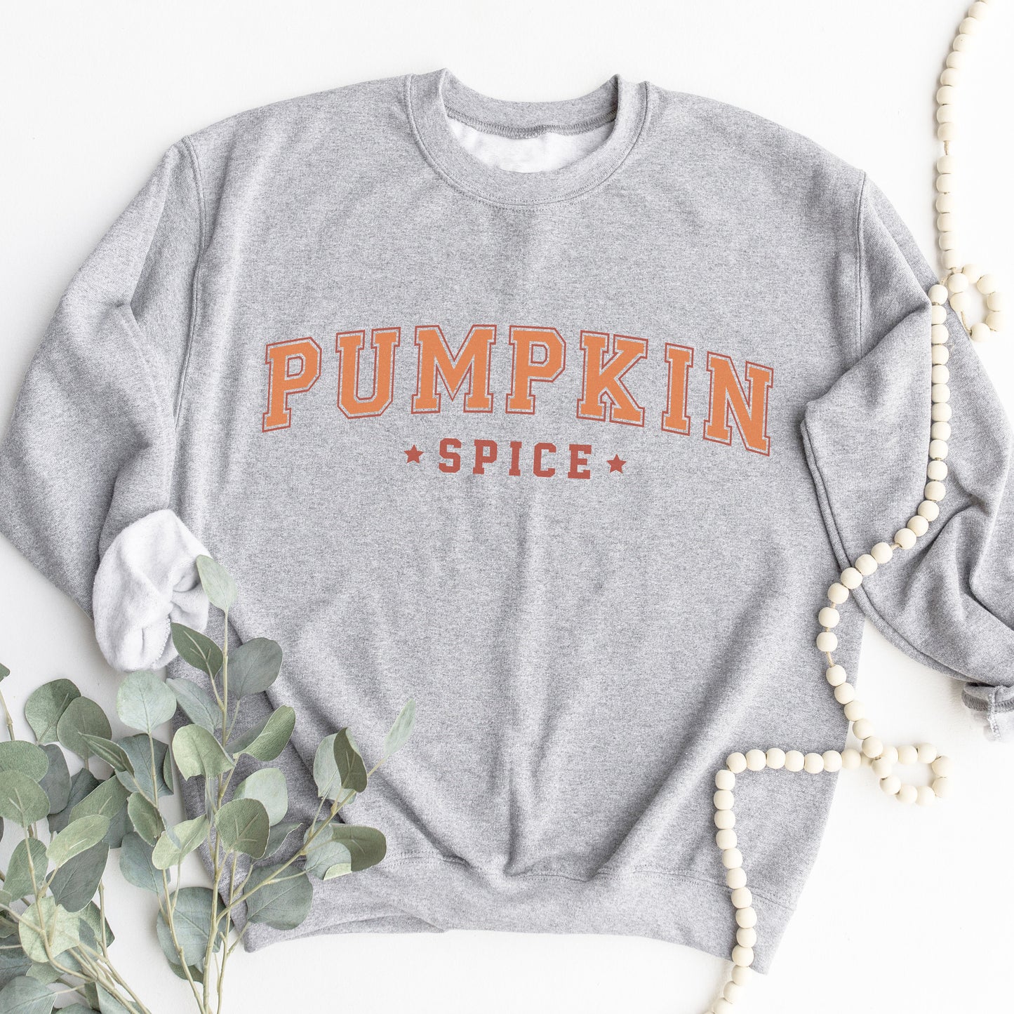 Pumpkin Spice Sweatshirt - Womens Autumn Sweatshirt - Halloween Shirt - Fall Pumpkin University Sweater - Orange Pumpkin Varsity Sweatshirt