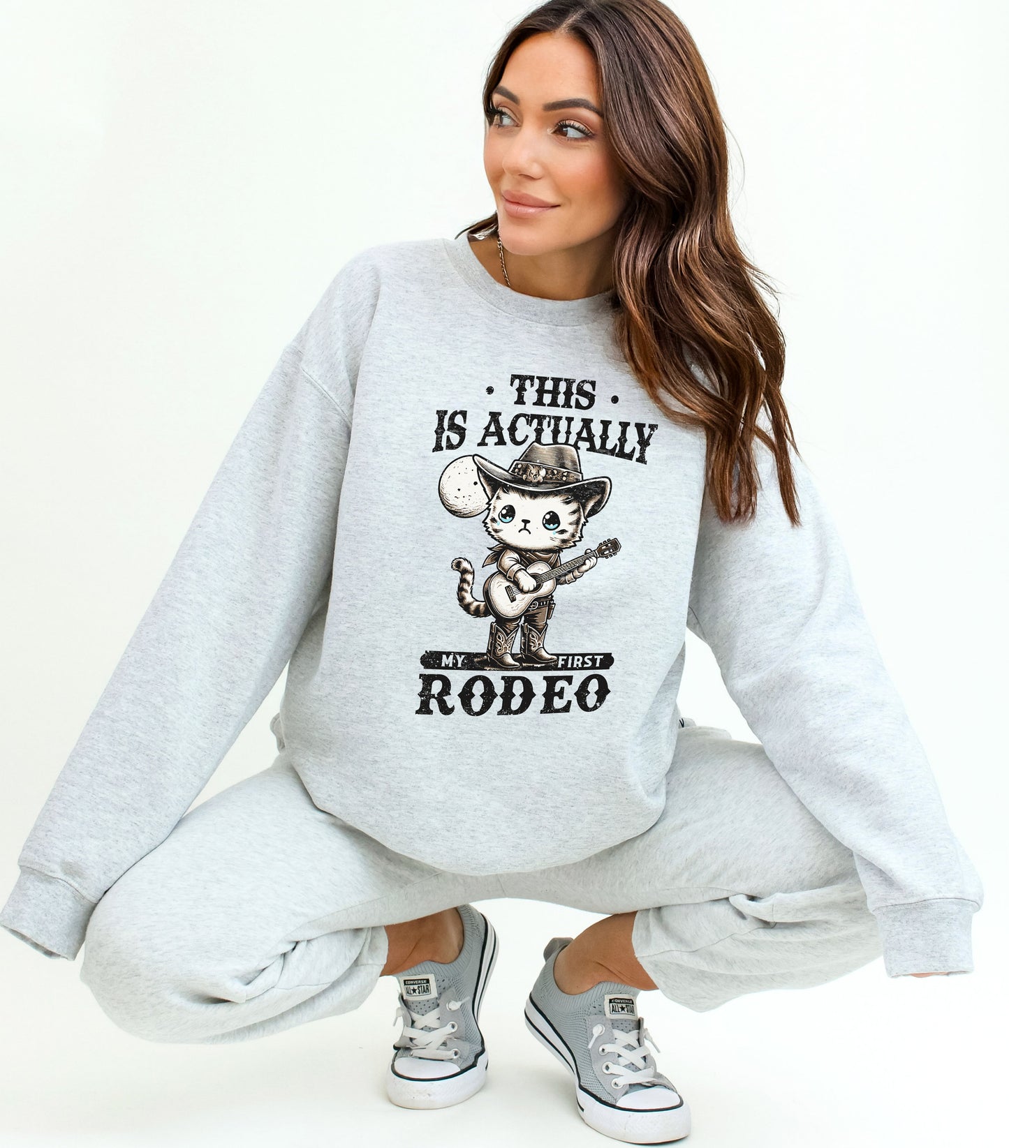 This Actually Is My First Rodeo Sweatshirt - Country Music Cowgirl Sweatshirt - Western Sweatshirt