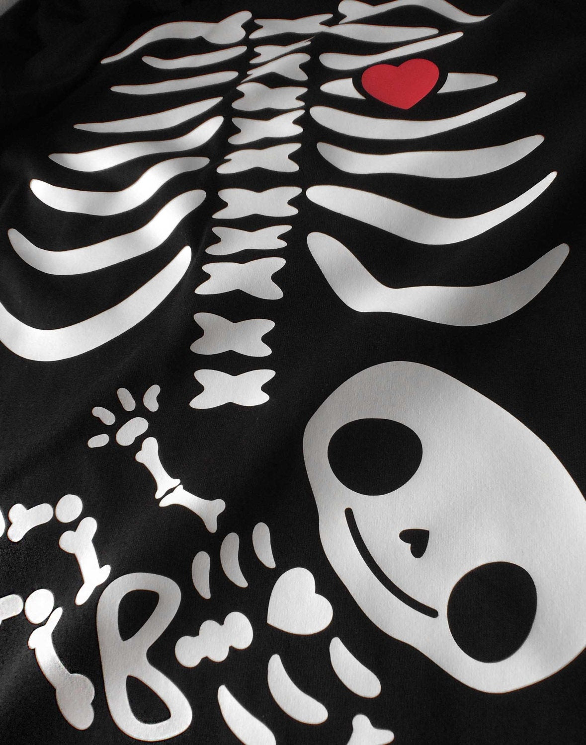 Halloween Pregnancy Announcement Pregnant Skeleton Shirt - Halloween Maternity Shirt